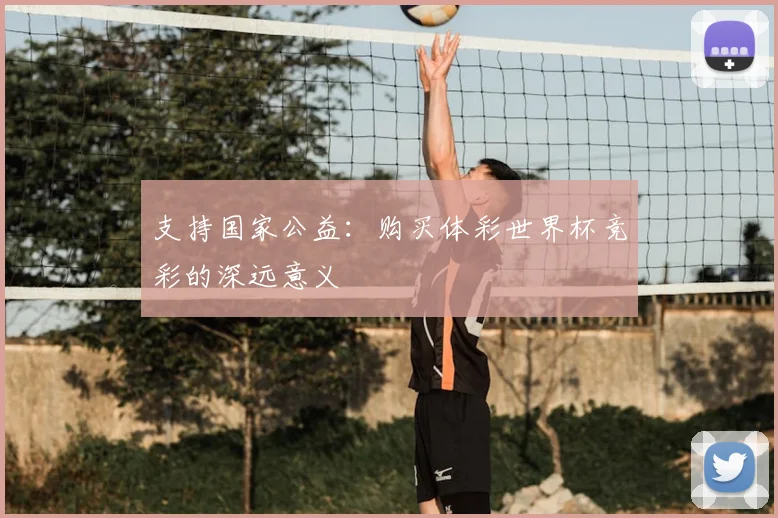 支持国家公益：购买体彩世界杯竞彩的深远意义